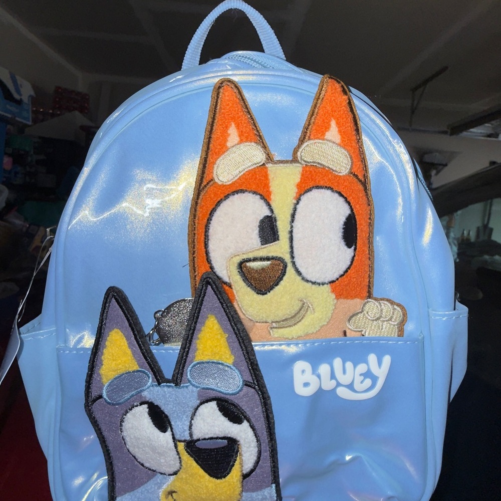 Kids Backpack - Light Blue and Orange